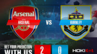 Prediksi Bola Arsenal Vs Burnley 23 Januari 2022