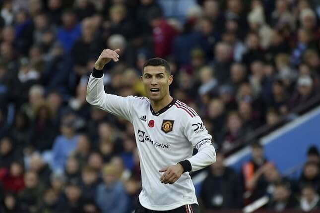 Ronaldo saat pertandingan Villa dan MU pada Minggu 11 November 2022