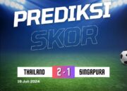 Prediksi Thailand vs Singapura Jumat 19 Juli 2024